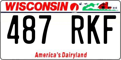 WI license plate 487RKF
