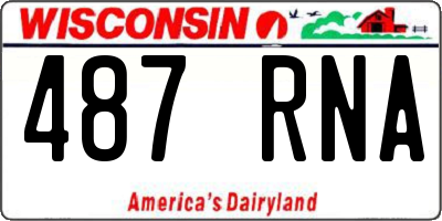 WI license plate 487RNA