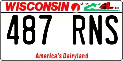 WI license plate 487RNS