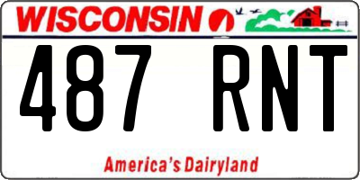 WI license plate 487RNT