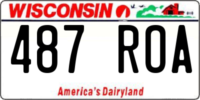 WI license plate 487ROA