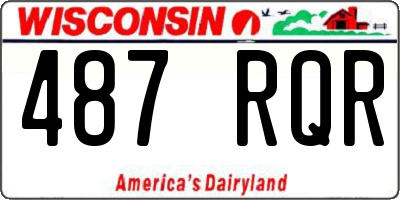 WI license plate 487RQR