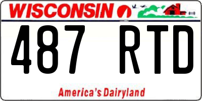 WI license plate 487RTD