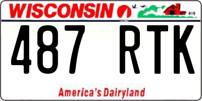WI license plate 487RTK