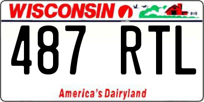 WI license plate 487RTL