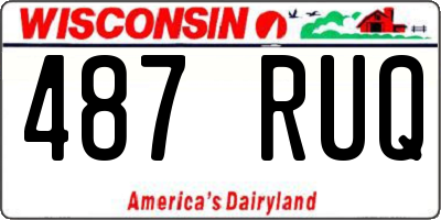 WI license plate 487RUQ