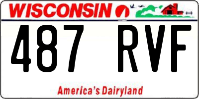 WI license plate 487RVF