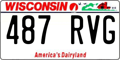WI license plate 487RVG
