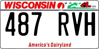 WI license plate 487RVH