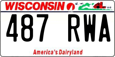 WI license plate 487RWA