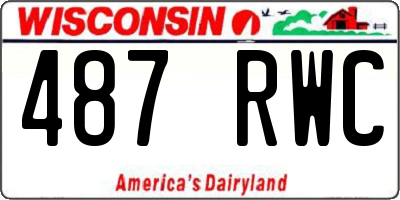 WI license plate 487RWC
