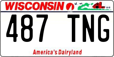 WI license plate 487TNG