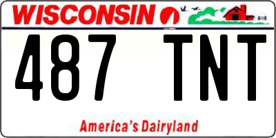 WI license plate 487TNT