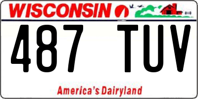 WI license plate 487TUV