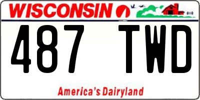 WI license plate 487TWD