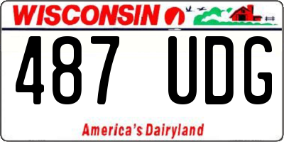 WI license plate 487UDG