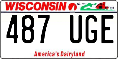 WI license plate 487UGE