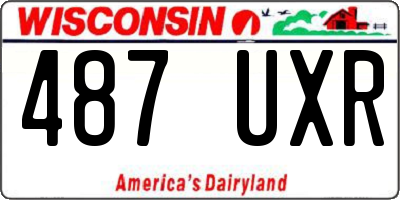 WI license plate 487UXR