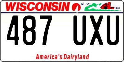 WI license plate 487UXU