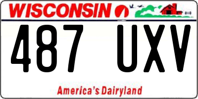 WI license plate 487UXV