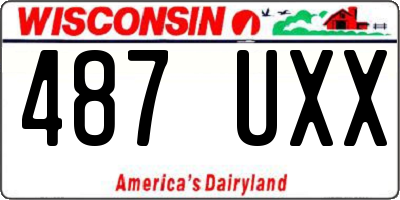 WI license plate 487UXX