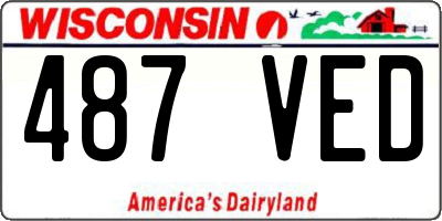 WI license plate 487VED