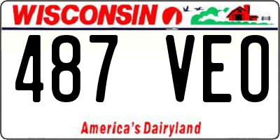WI license plate 487VEO
