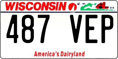 WI license plate 487VEP