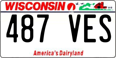 WI license plate 487VES