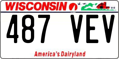 WI license plate 487VEV