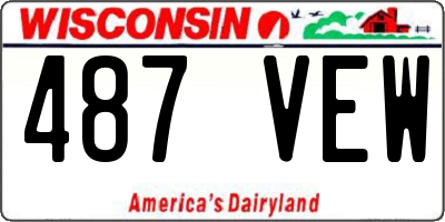 WI license plate 487VEW