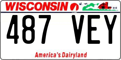 WI license plate 487VEY