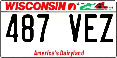WI license plate 487VEZ