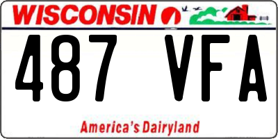 WI license plate 487VFA
