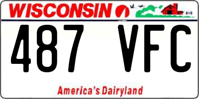 WI license plate 487VFC