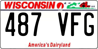WI license plate 487VFG
