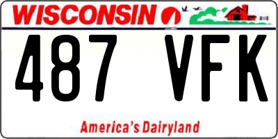 WI license plate 487VFK