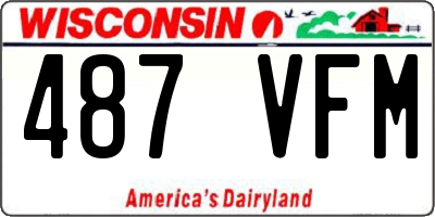 WI license plate 487VFM
