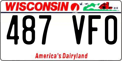 WI license plate 487VFO