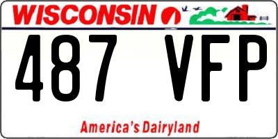 WI license plate 487VFP