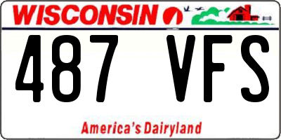 WI license plate 487VFS