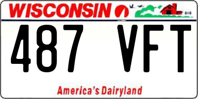 WI license plate 487VFT
