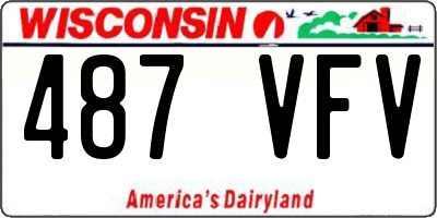 WI license plate 487VFV