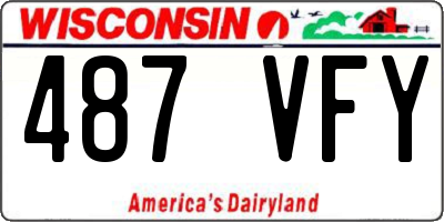 WI license plate 487VFY
