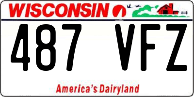 WI license plate 487VFZ