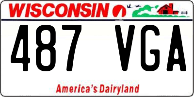 WI license plate 487VGA
