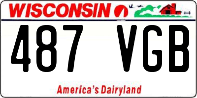 WI license plate 487VGB