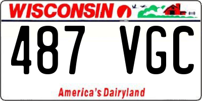 WI license plate 487VGC