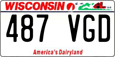 WI license plate 487VGD