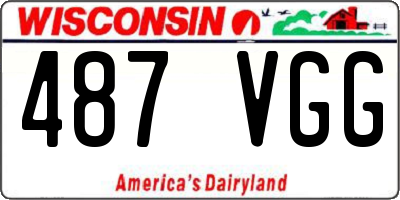 WI license plate 487VGG